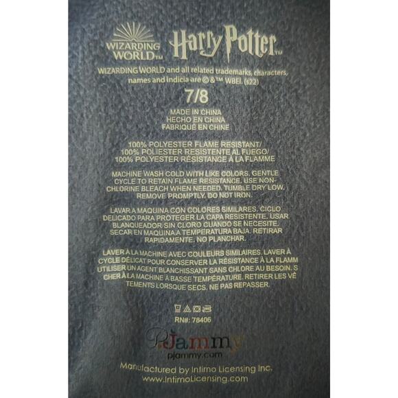 Wizarding World Harry Potter Girls P.Jammy Pajamas Size 7/8 Hermoine Granger - Picture 4 of 8